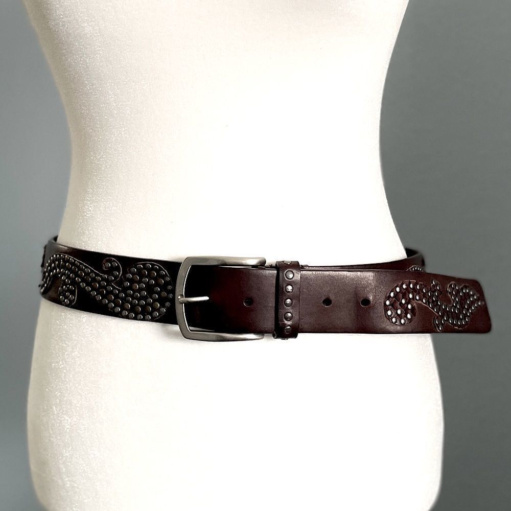 XX Secolo studded leather belt
